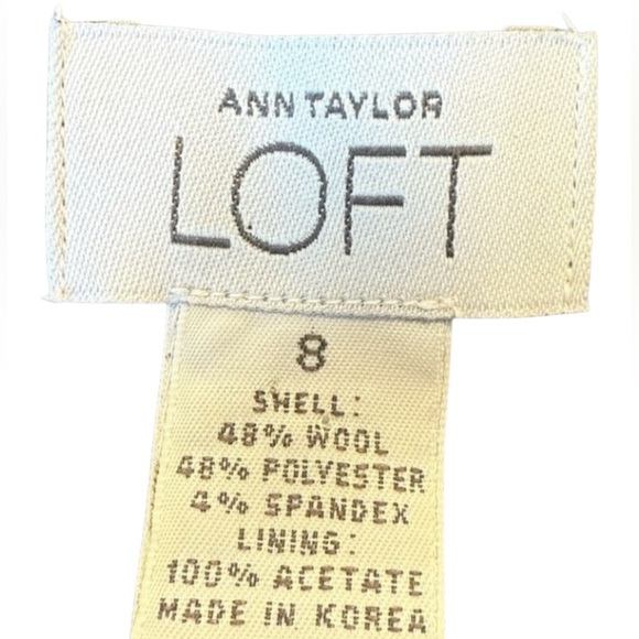 Ann Taylor Loft Wool Blend Espresso Brown Career Wear 3 button Blazer NWOT 8/M - Picture 12 of 13